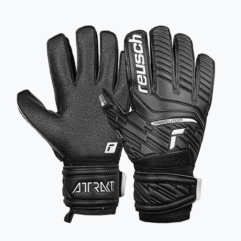 Reusch Attrakt Resist Finger Support Torwarthandschuhe schwarz 5270610-7700 5