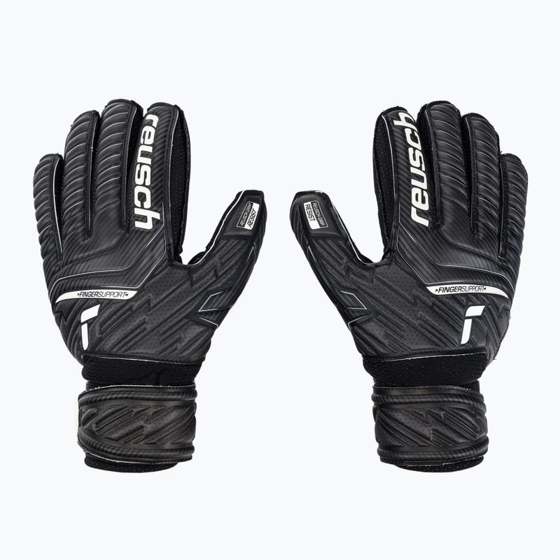 Reusch Attrakt Resist Finger Support Junior Kinder Torwarthandschuhe schwarz 5272610