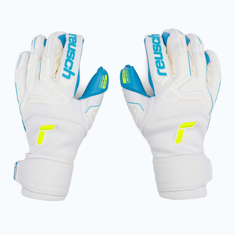 Torwarthandschuhe Reusch Attrakt Freegel Aqua Windproof weiß 527459