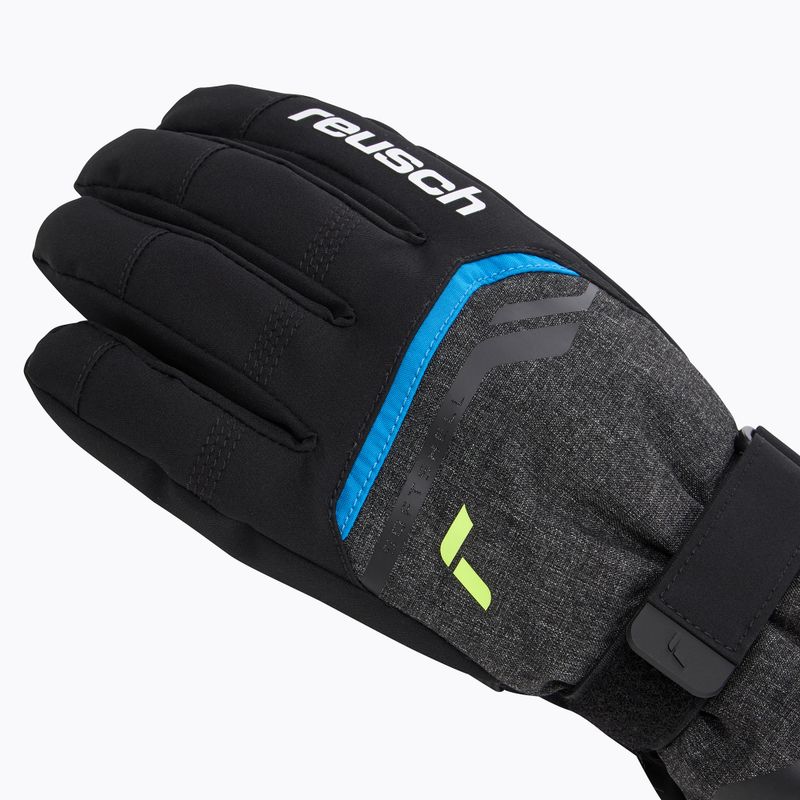 Reusch Primus R-Tex XT Skihandschuhe black melange/safety yellow/brilliant blue 5
