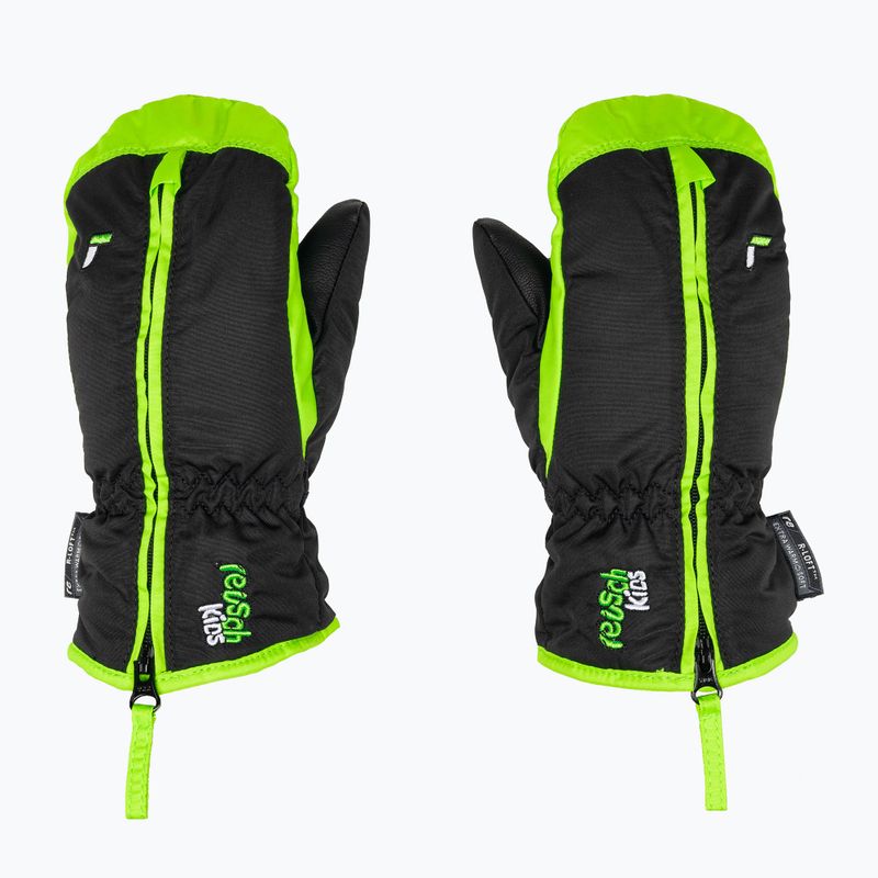 Kinder-Skihandschuh Reusch Ben Mitten schwarz/neongrün 3