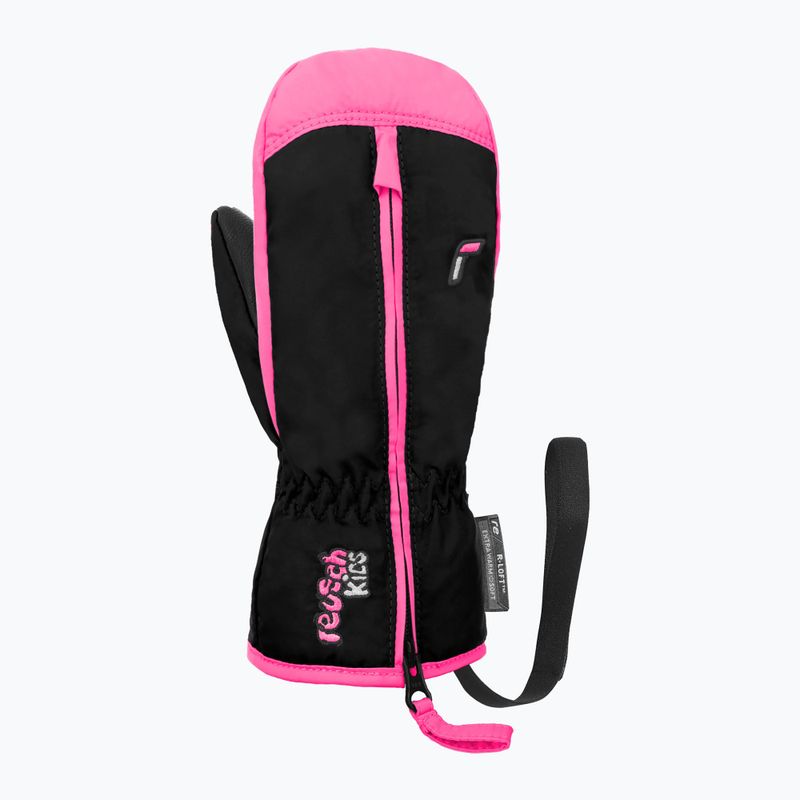 Kinder Skihandschuhe Reusch Ben Mitten black/ knockout pink 2