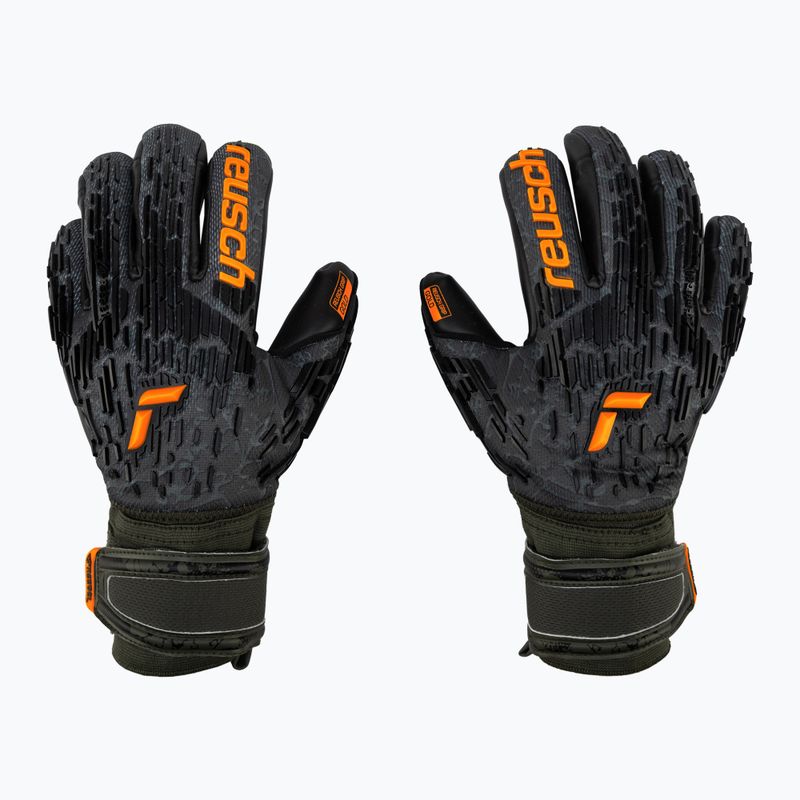 Reusch Attrakt Freegel Gold Finger Support Torwarthandschuhe schwarz 5370030-5555