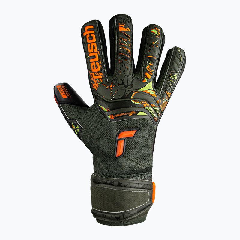 Reusch Attrakt Gold X Finger Support Junior Torwarthandschuhe grün-schwarz 5372050-5555 5