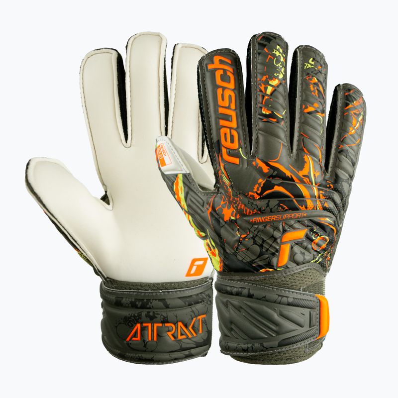 Torwarthandschuhe Kinder Reusch Attrakt Solid Finger Support Junior grün 53721-5556 4