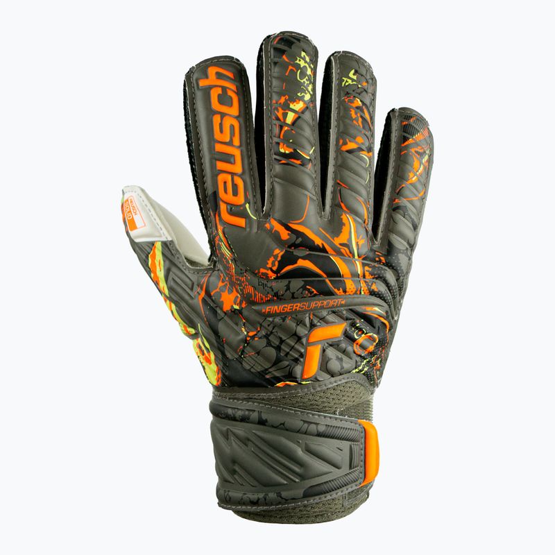 Torwarthandschuhe Kinder Reusch Attrakt Solid Finger Support Junior grün 53721-5556 5