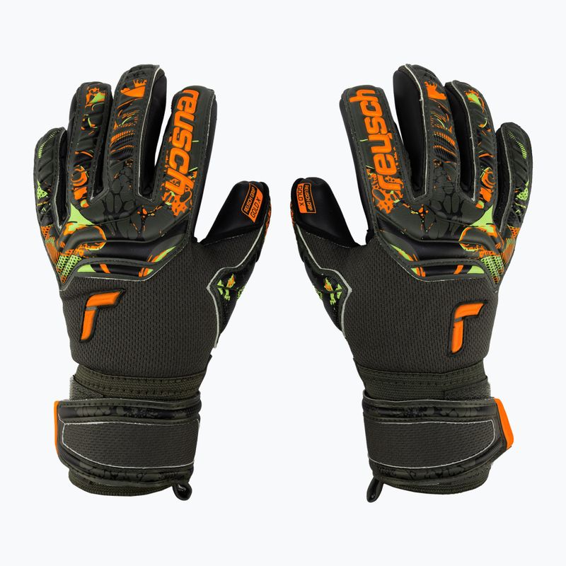 Reusch Attrakt Gold X Junior Torwarthandschuhe grün-schwarz 5372055-5555