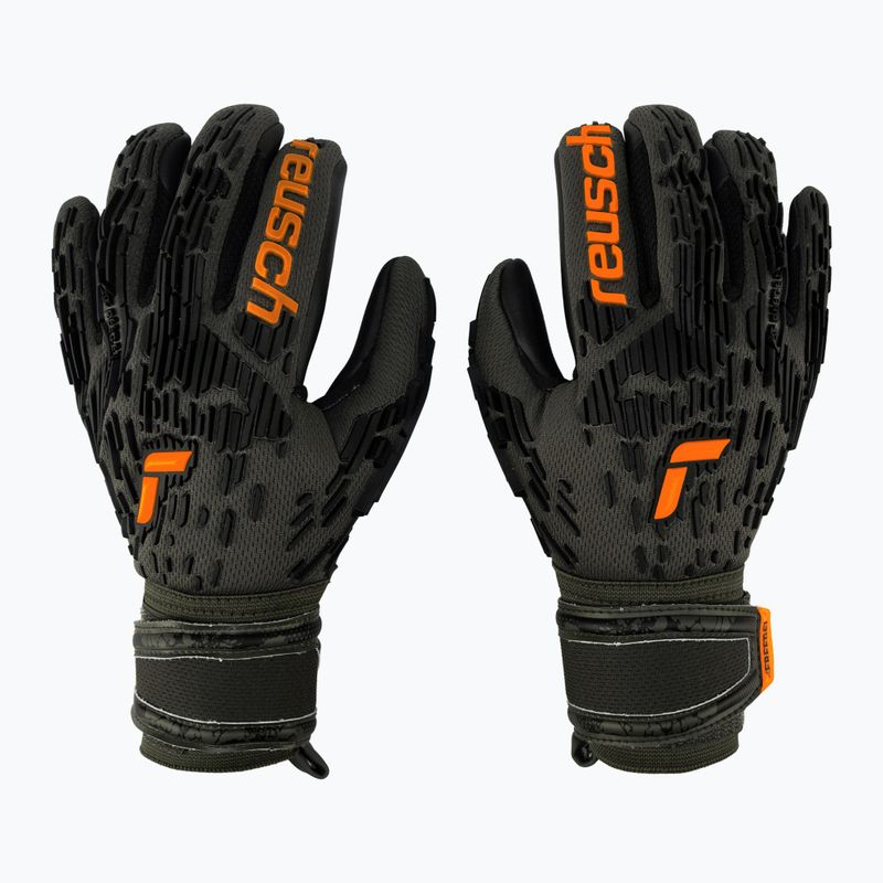 Reusch Attrakt Freegel Silver Junior Torwarthandschuhe schwarz-grün 5372035-5555