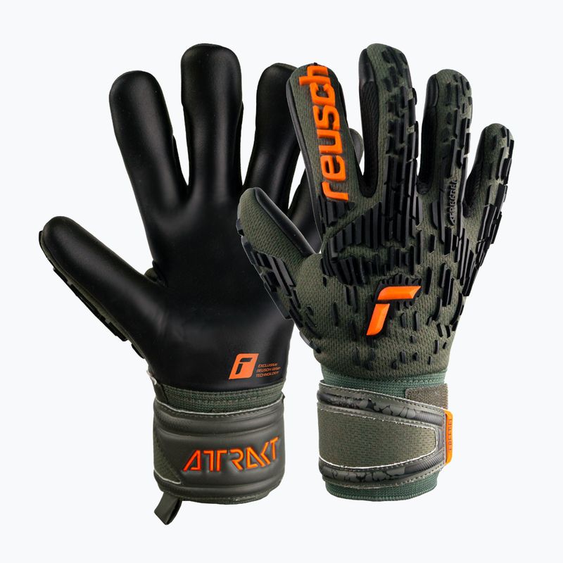 Reusch Attrakt Freegel Silver Junior Torwarthandschuhe schwarz-grün 5372035-5555 4