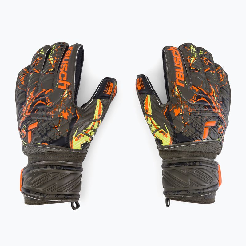 Torwarthandschuhe Kinder Reusch Attrakt Silver Junior grün 537215-5555