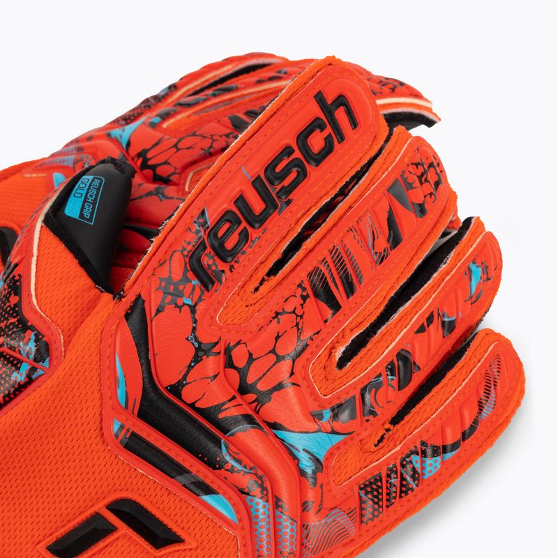 Reusch Attrakt Gold Rollfinger Torwarthandschuhe Rot 5370137-3333 4