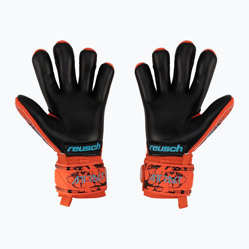 Reusch Attrakt Grip Evolution Finger Support Junior Kinder Torwarthandschuhe rot 5372820-3333 2