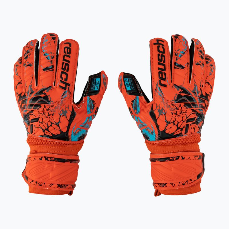 Reusch Attrakt Silver Roll Finger Junior Kinder-Torwarthandschuhe Rot 5372217-3333