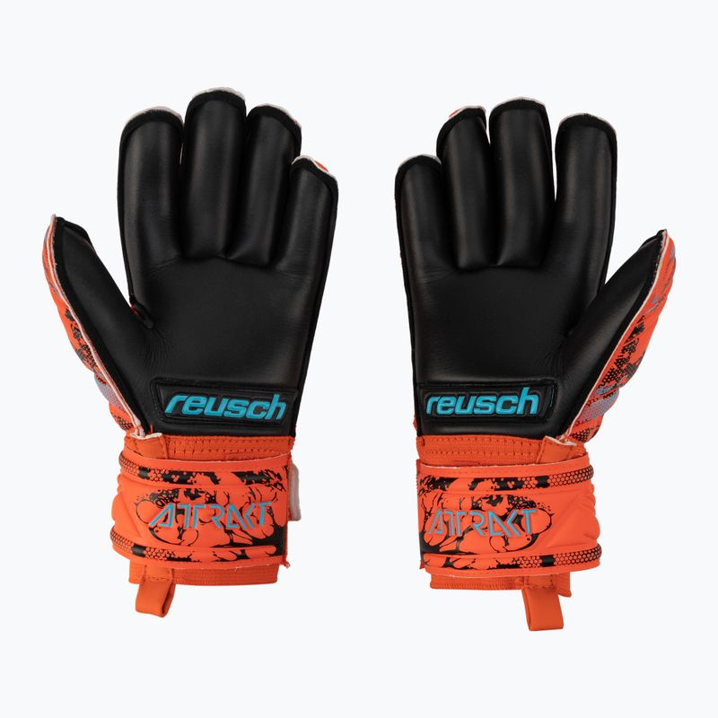 Reusch Attrakt Silver Roll Finger Junior Kinder-Torwarthandschuhe Rot 5372217-3333 2