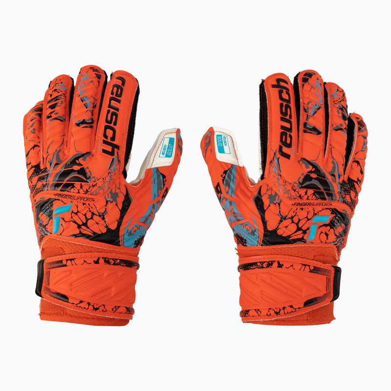 Reusch Attrakt Solid Finger Support Junior Kinder Torwarthandschuhe rot 5372510-3334