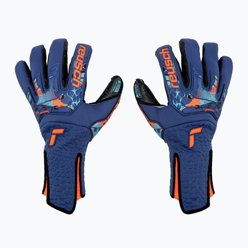 Reusch Attrakt Fusion Strapless AdaptiveFlex Torwarthandschuhe navy blau 5370979-4024