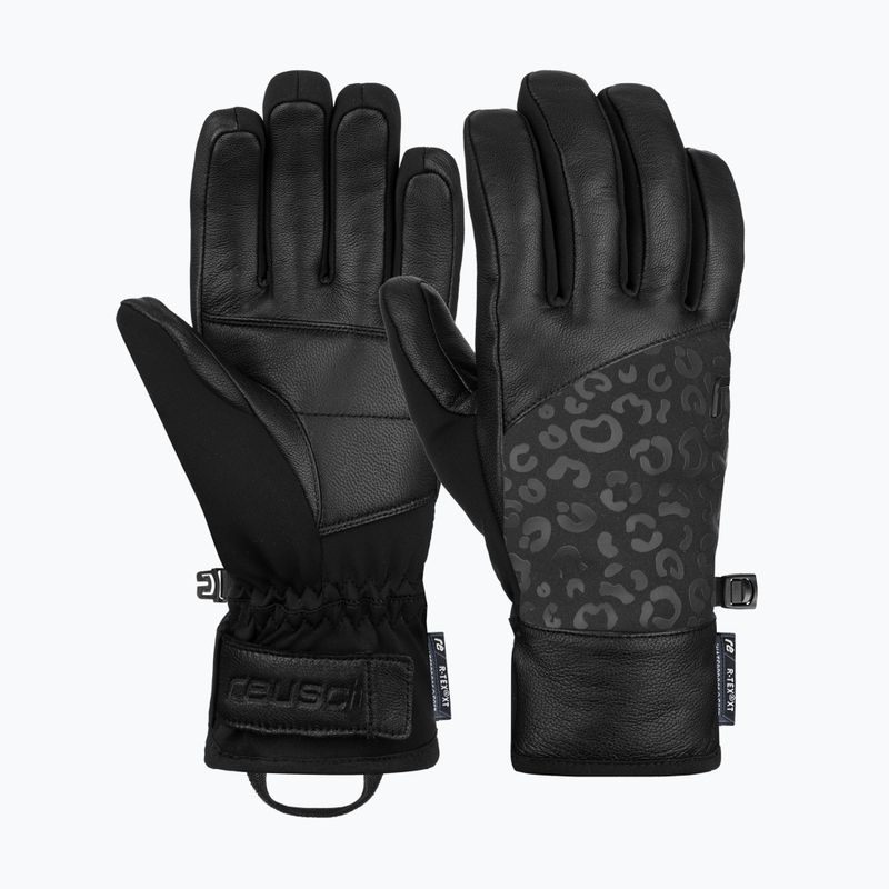 Skihandschuhe Damen Reusch Beatrix R-Tex XT black/black leoPaard 6