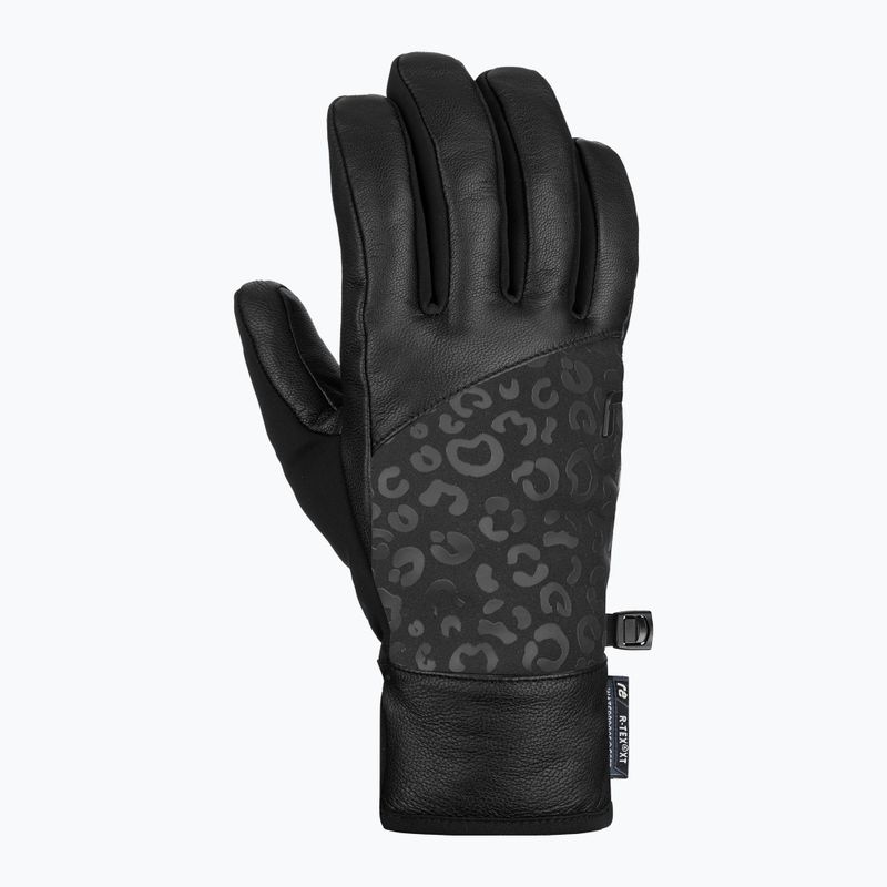 Skihandschuhe Damen Reusch Beatrix R-Tex XT black/black leoPaard 7
