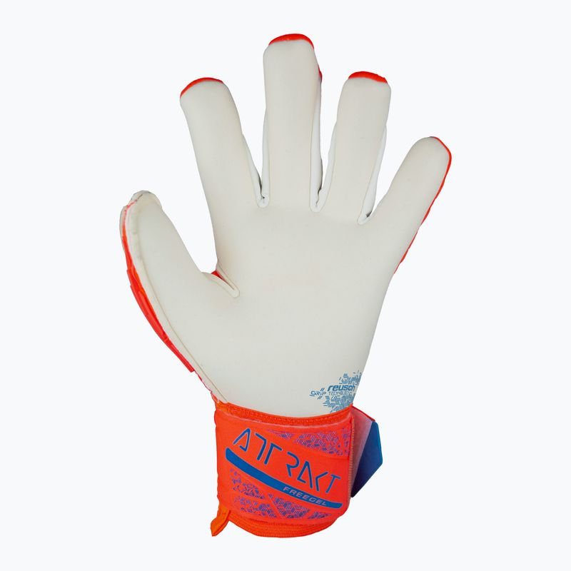 Reusch Attrakt Gold X Freegel Torwarthandschuh hyper orange/elektrisch blau 3