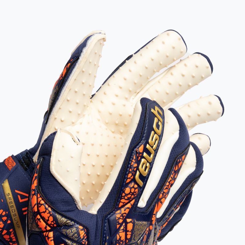 Reusch Attrakt SpeedBump Premium Torwarthandschuhe blau/gold 3