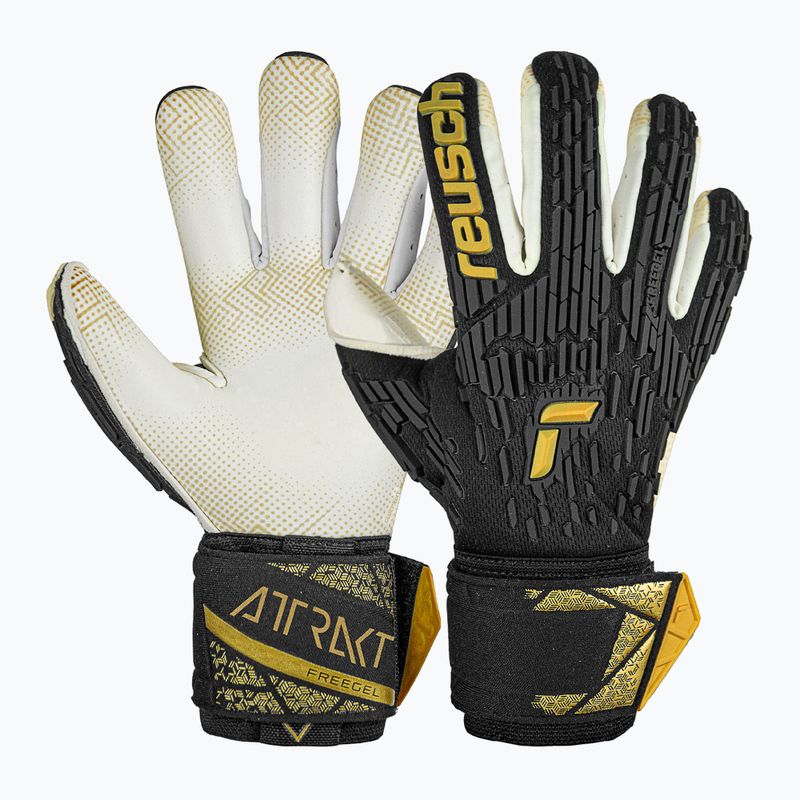 Reusch Attrakt Freegel Gold X GluePrint Finger Support Torwarthandschuh schwarz/gold