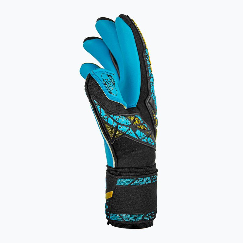 Reusch Attrakt Aqua Finger Support Torwarthandschuh schwarz/gold/aqua 4