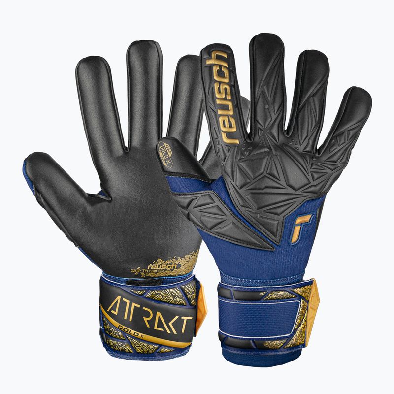 Reusch Attrakt Gold X NC Premium Torwarthandschuhe blau/gold/schwarz