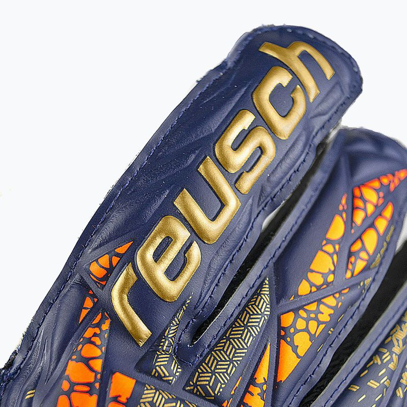 Reusch Attrakt Grip Premium Torwarthandschuhe blau/gold 5