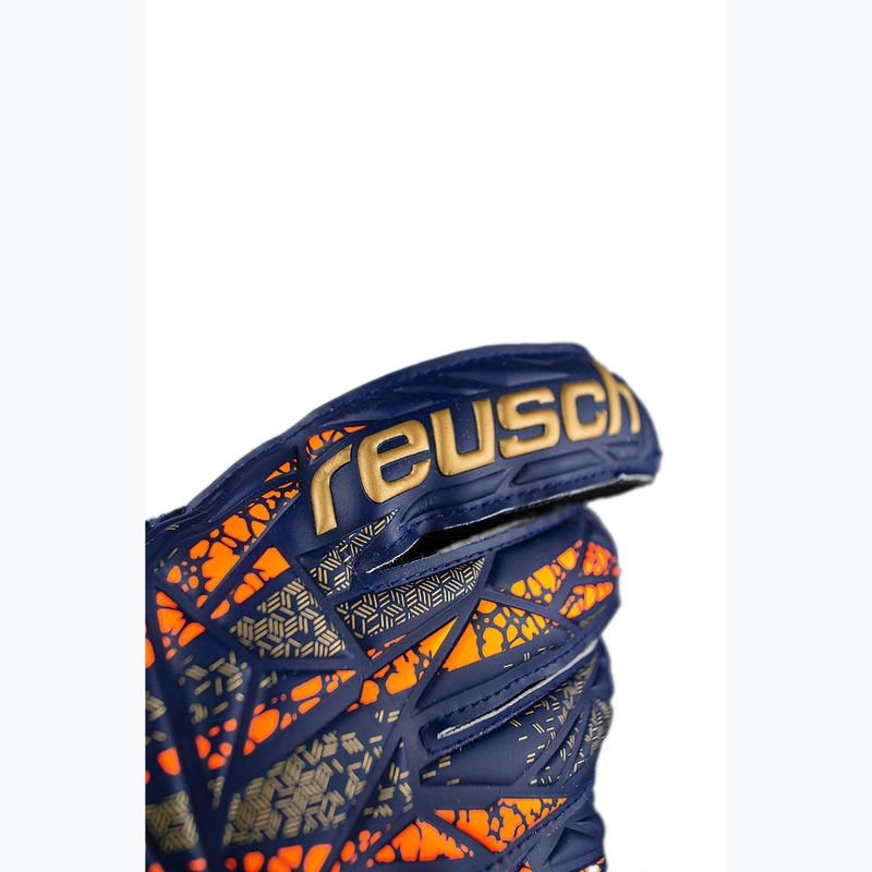 Reusch Attrakt Solid Premium Torwarthandschuhe blau/gold 5