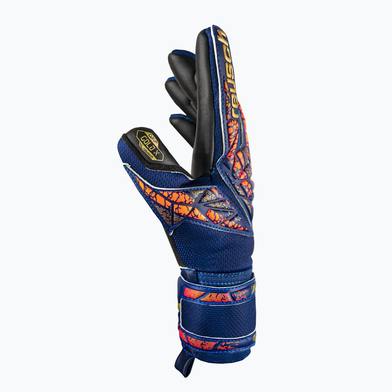 Torwarthandschuhe Kinder Reusch Attrakt Gold X Junior premium blue/gold/black 4