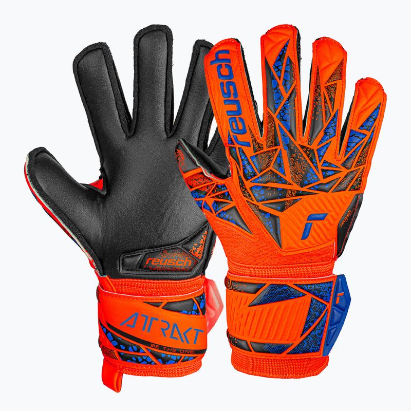Reusch Attrakt Silver Junior hyper orng/elec blau/blck Kinder-Torwarthandschuhe