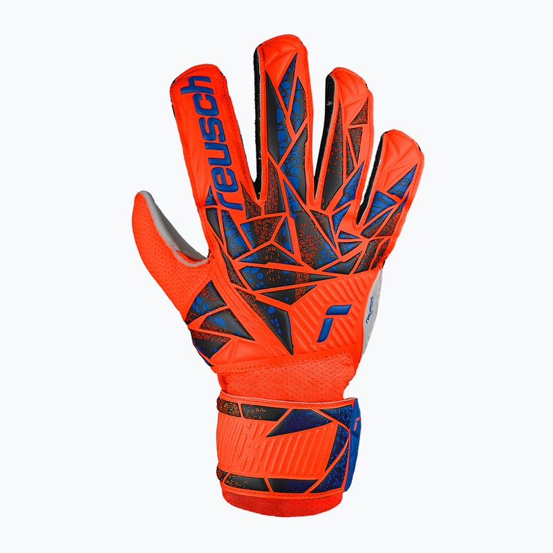 Torwarthandschuhe Kinder Reusch Attrakt Solid Junior hyper orng/elec blue 2