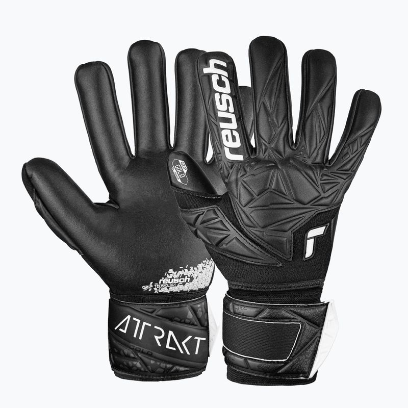 Torwarthandschuhe Reusch Attrakt Gold NC Finger Support black