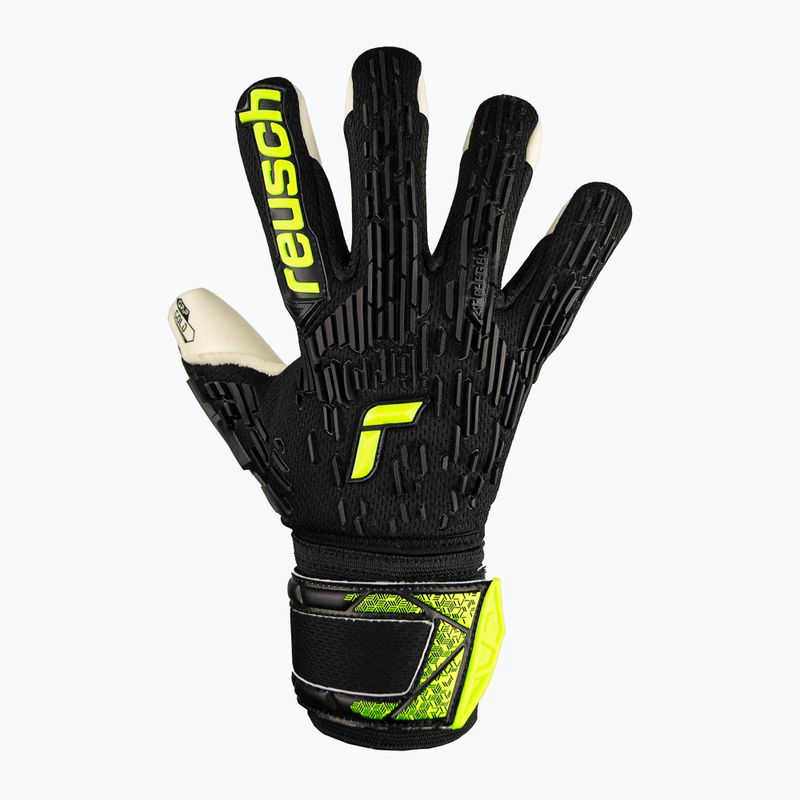 Reusch Attrakt Freegel Gold Finger Support Junior Torwarthandschuhe schwarz/sicherheitsgelb 2