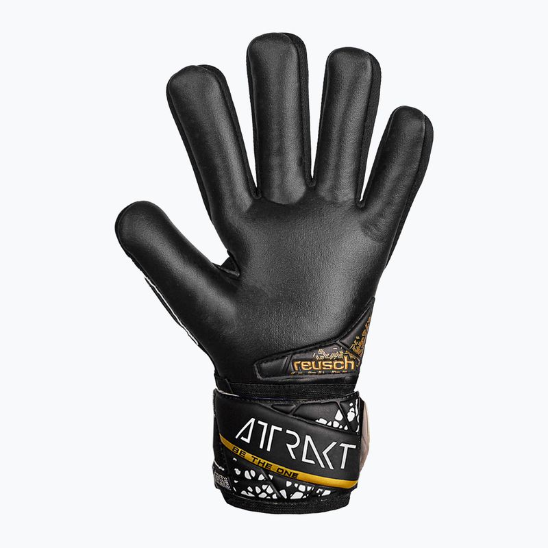 Torwarthandschuhe Reusch Attrakt Silver NC Finger Support black/gold/white/black 3