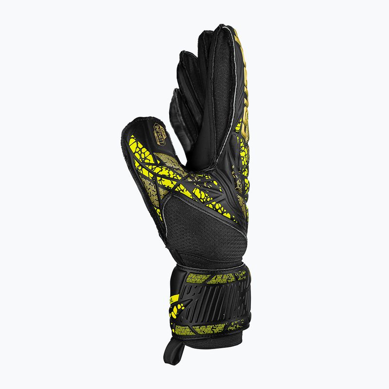 Torwarthandschuhe Reusch Attrakt Infinity Finger Support black/gold/yellow/black 4