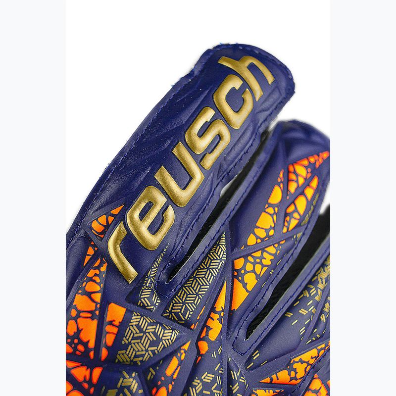 Reusch Attrakt Grip Junior Premium blau/goldene Kinder-Torwarthandschuhe