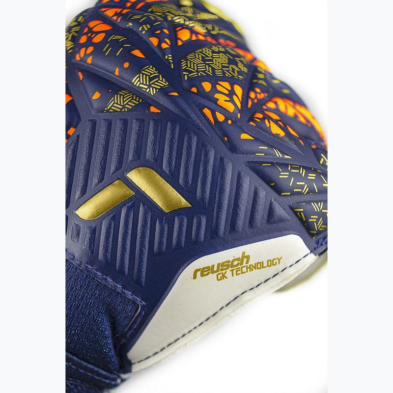 Reusch Attrakt Grip Junior Premium blau/goldene Kinder-Torwarthandschuhe