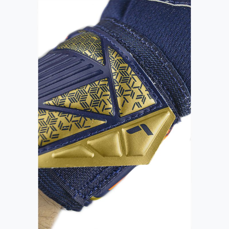 Reusch Attrakt Grip Junior Premium blau/goldene Kinder-Torwarthandschuhe