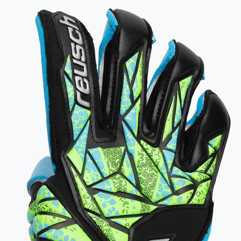 Reusch Attrakt Aqua Evolution Torwarthandschuhe schwarz/fluo lime/aqua 4