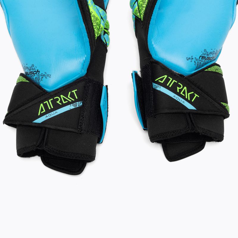 Reusch Attrakt Aqua Evolution Torwarthandschuhe schwarz/fluo lime/aqua 5
