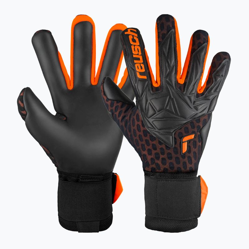 Reusch Attrakt Gold X Airvent Torwarthandschuh schwarz/shocking orange