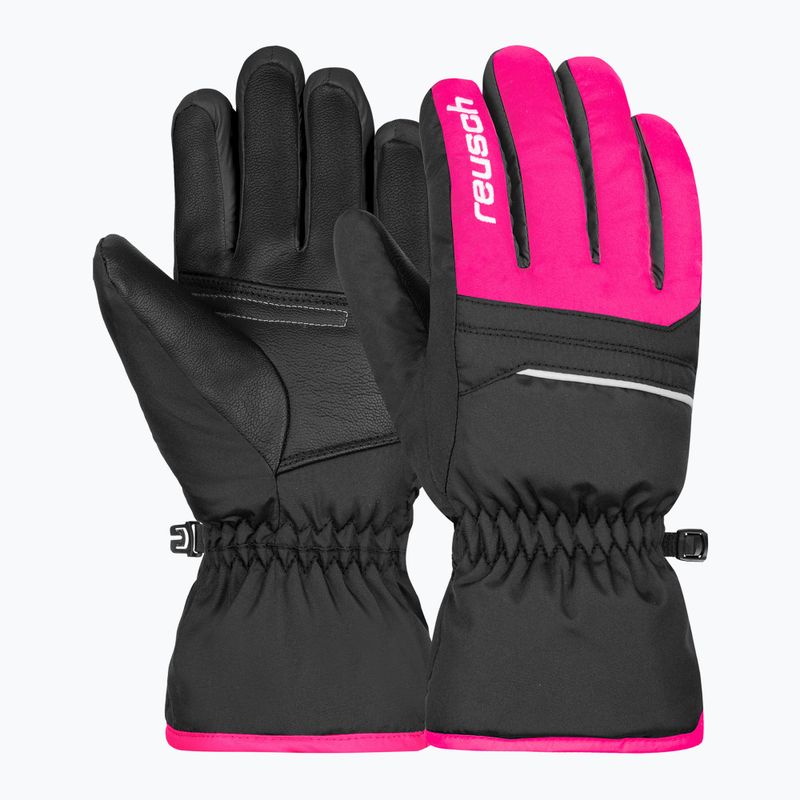 Kinder-Skihandschuhe Reusch Alan Junior black/pink glo 2