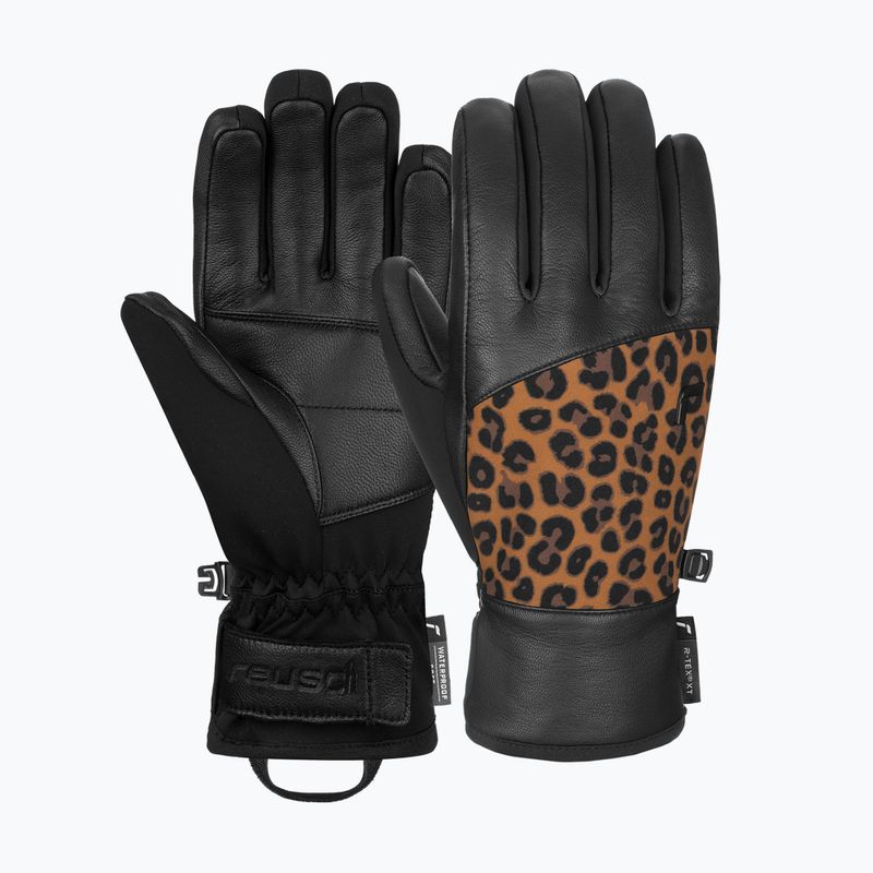 Skihandschuhe Damen Reusch Beatrix R-Tex XT black/brown leoPaard 6
