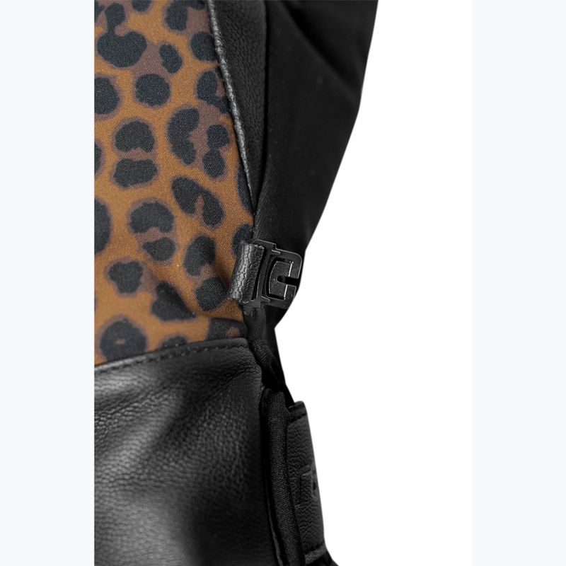 Skihandschuhe Damen Reusch Beatrix R-Tex XT black/brown leoPaard 10