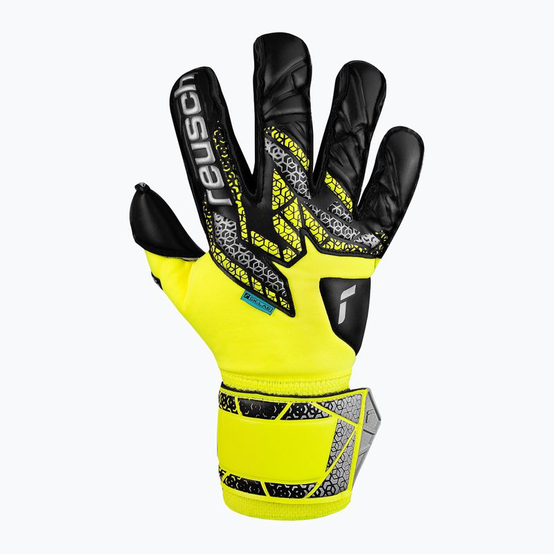 Torwarthandschuhe Reusch Attrakt Duo Evolution safety yellow/silver/black 2