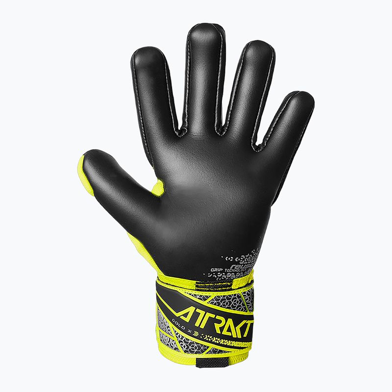 Torwarthandschuhe Reusch Attrakt Gold X NC safety yellow/silver/black 3
