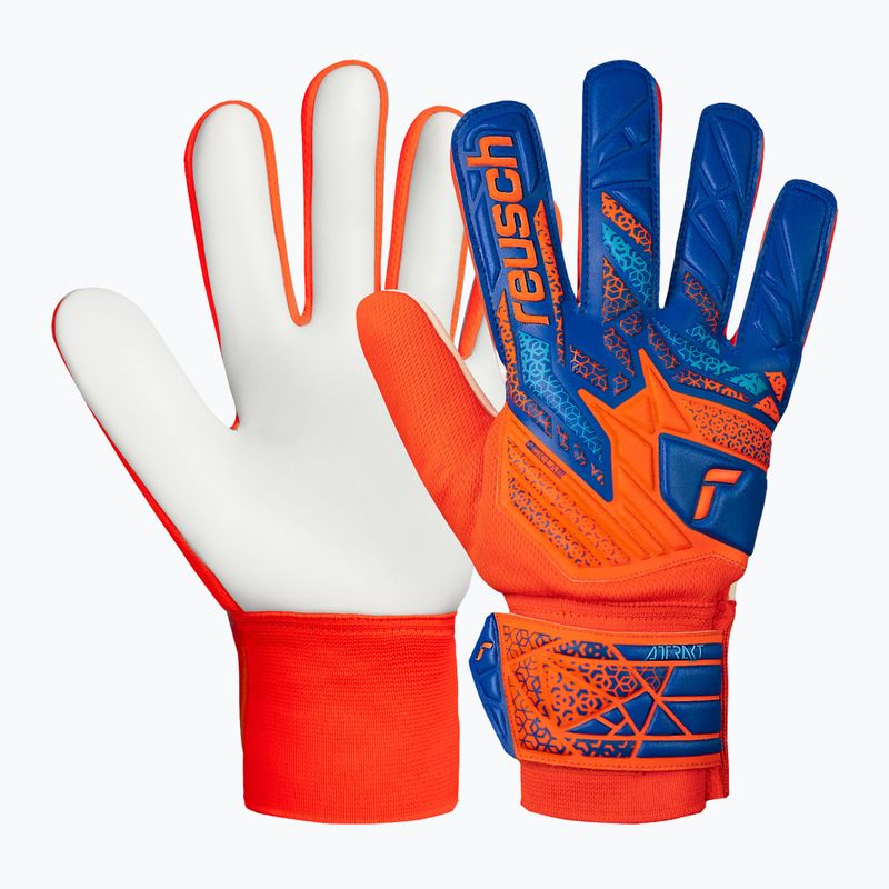 Torwarthandschuhe Reusch Attrakt Starter Solid shocking orange/blue