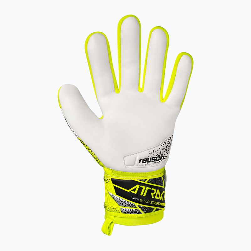 Torwarthandschuhe Reusch Attrakt Grip safety yellow/silver 3