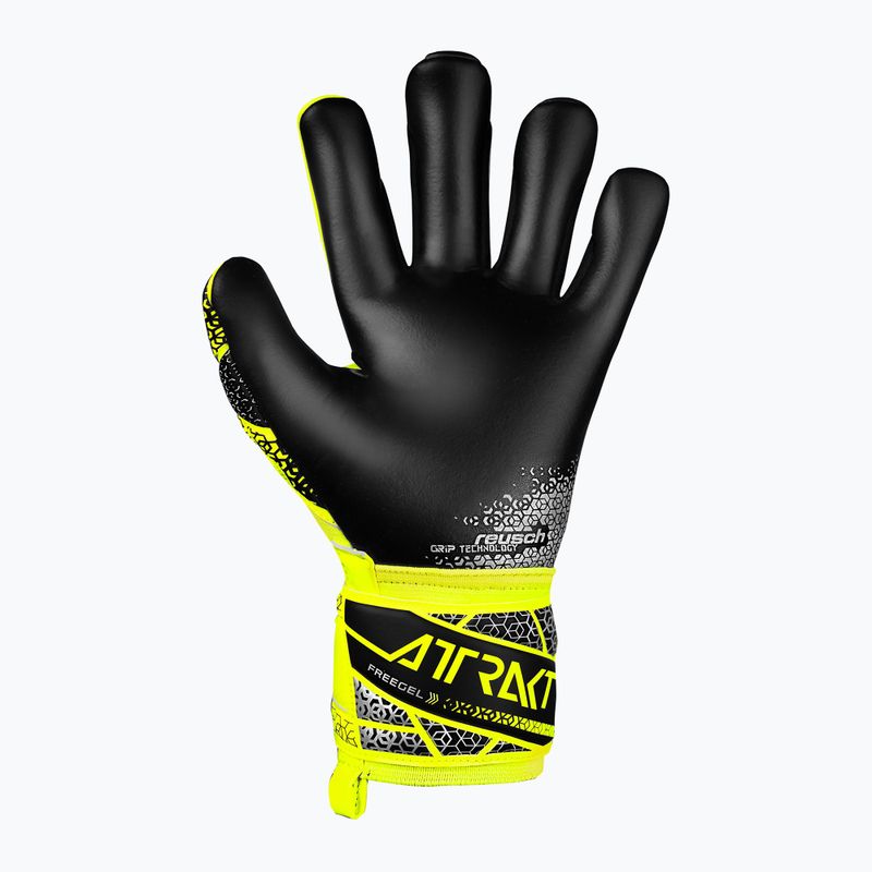 Torwarthandschuhe Kinder Reusch Attrakt Freegel Silver Junior safety yellow/silver/black 3